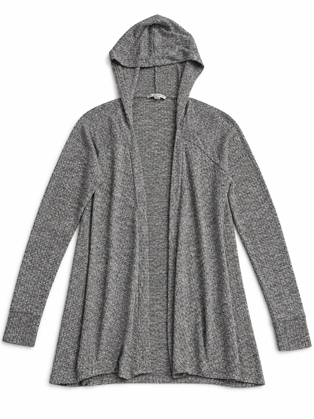 AMERICAN EAGLE OUTFITTERS MARLED OPEN FRONT CARDIGAN WOMENS SMALL GRAY HOODED
